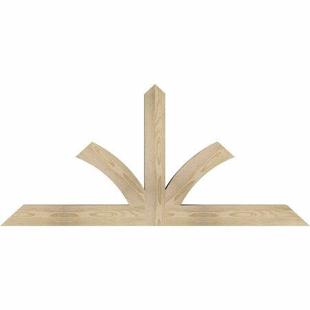 Ekena Millwork Richland Rough Sawn Timber Gable Bracket, Douglas Fir, 60"W x 27"H x 4"D x 4"F, 11/12 Pitch GBW060X27X0404RIC00RDF